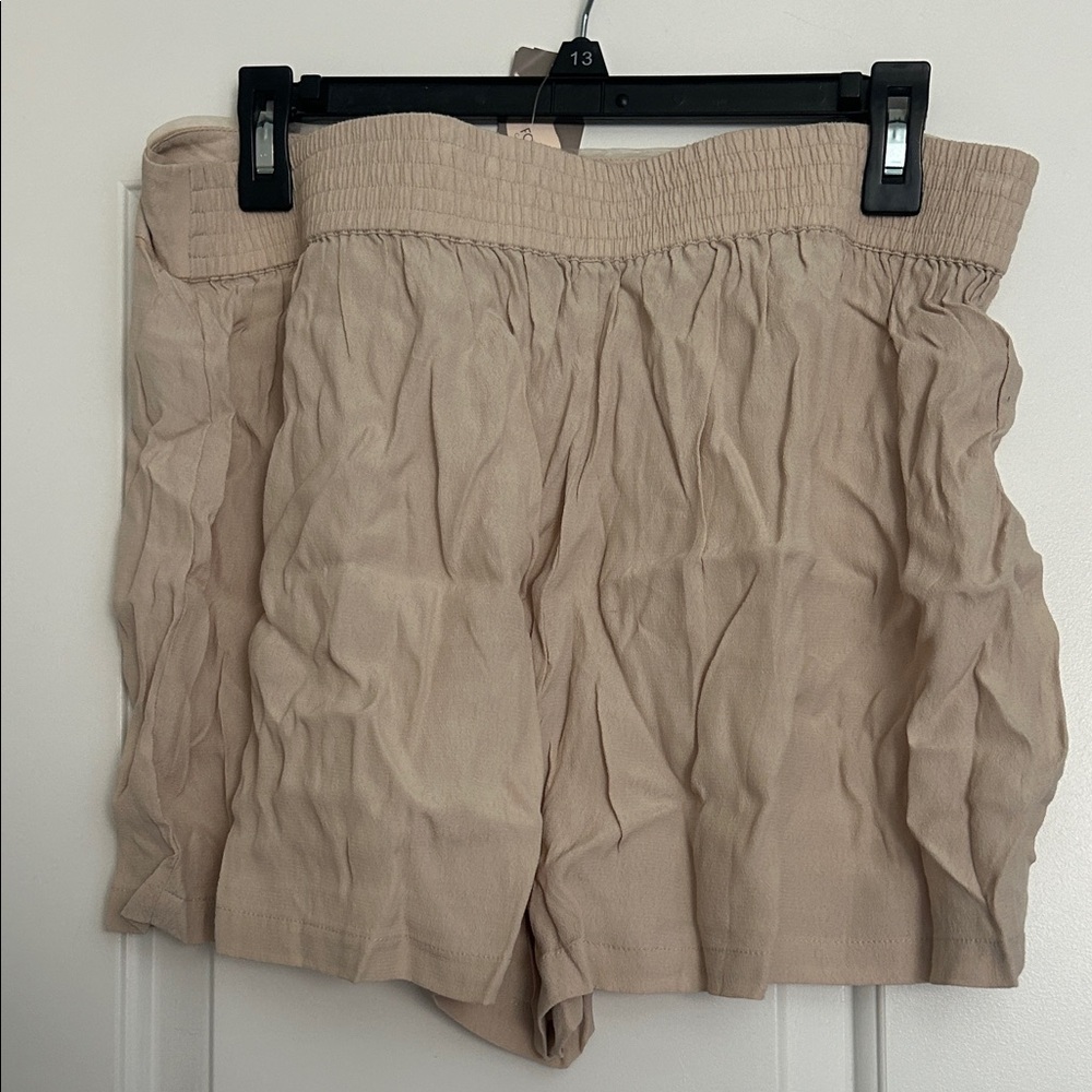 Forever 21 High Waist Cream Shorts